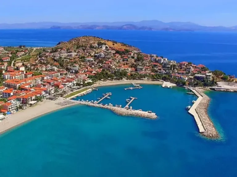 Paralio Astros peninsula with harbour and turquoise sea