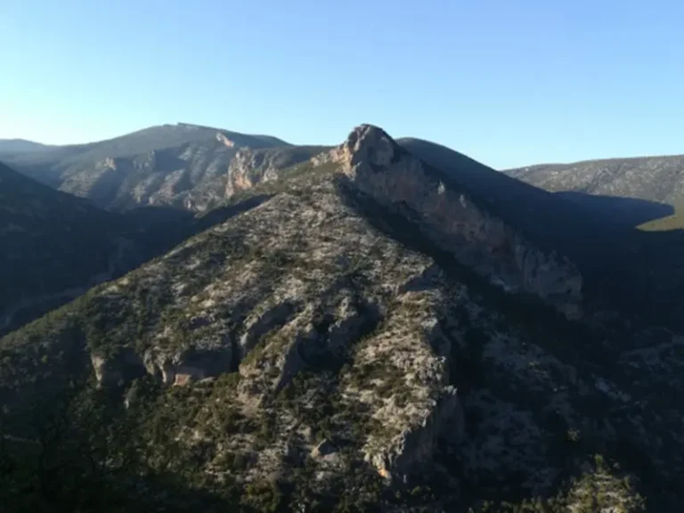 Mountain ridge in the morning light near Kosmas, Arcadia