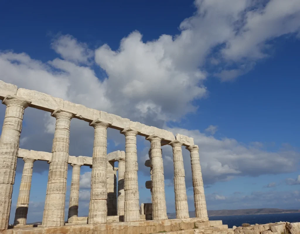 Temple of Poseidon at Cape Sounio, Athens transfer route