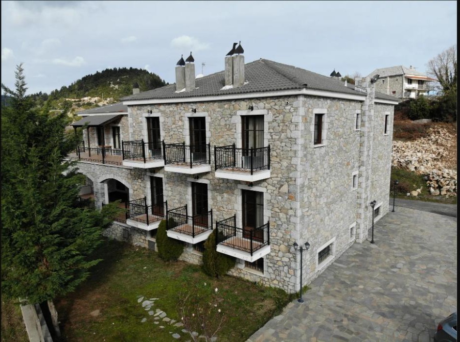 Stone building of Xenonas Ouranogeiton guesthouse, Kosmas, Arcadia