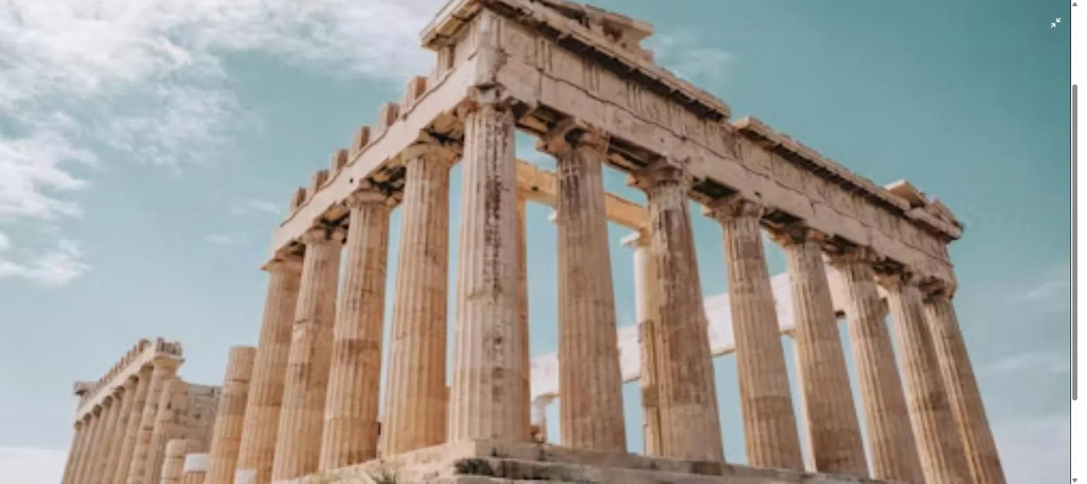Close-up of the Parthenon on the Acropolis, Athens