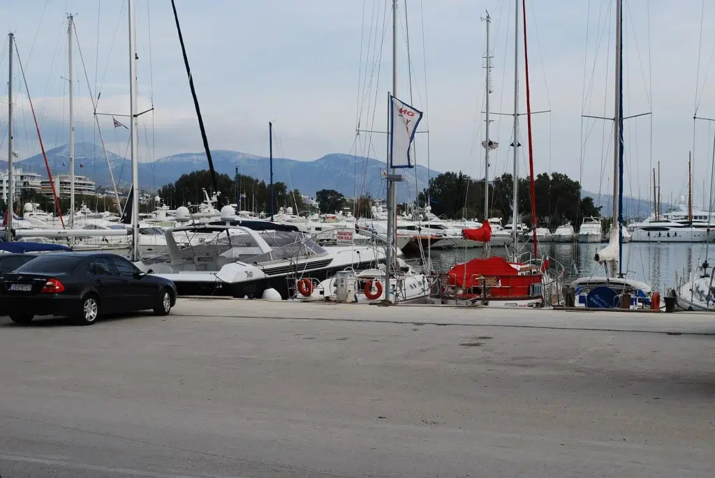 Yachts moored at Alimos Marina (Kalamaki), Athens