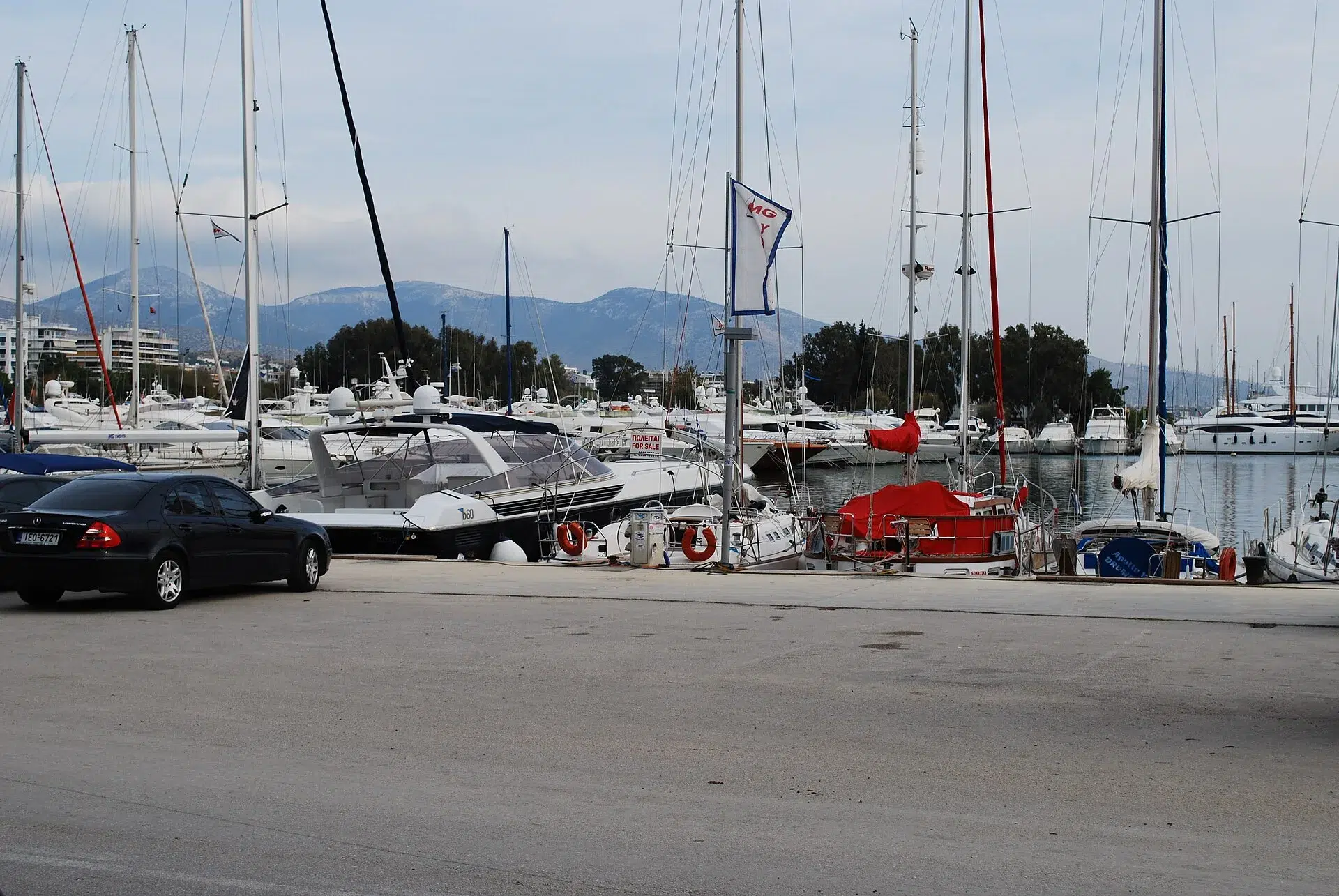 Yachts moored at Alimos Marina (Kalamaki), Athens