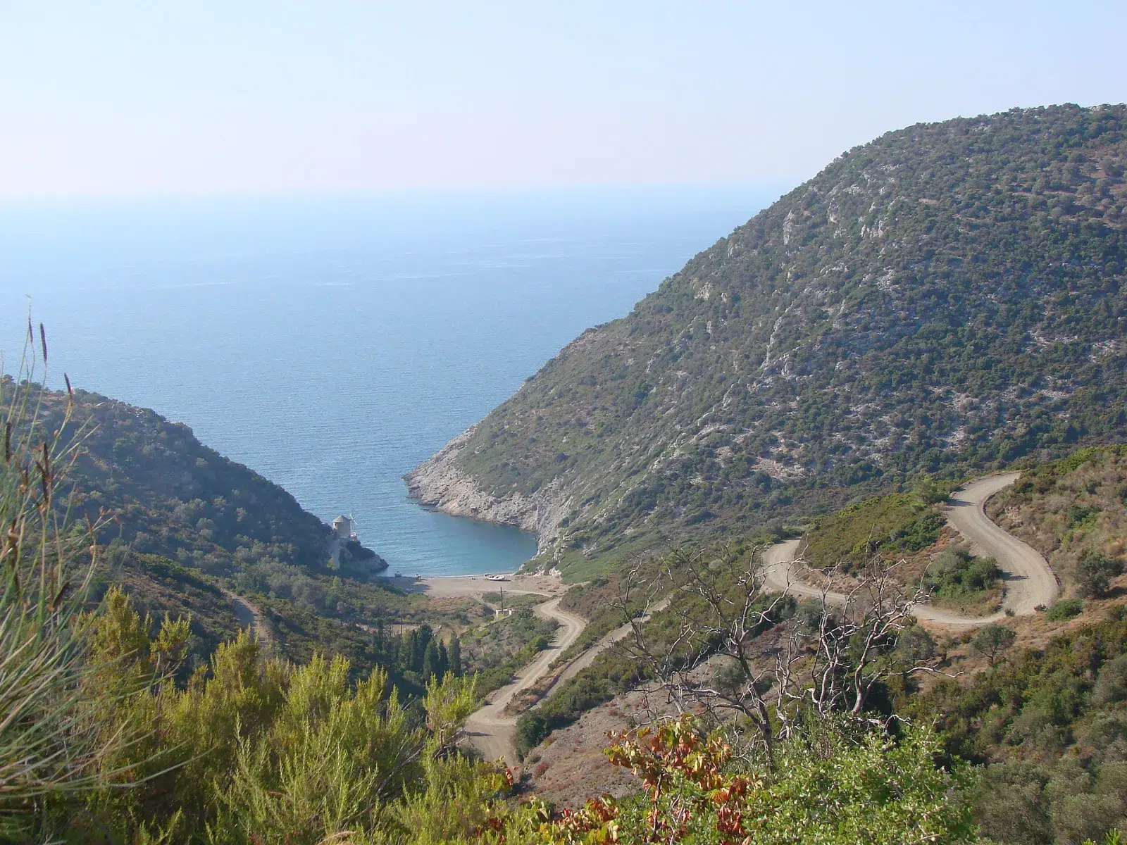 A clear-water cove on Alonissos, in the National Marine Park