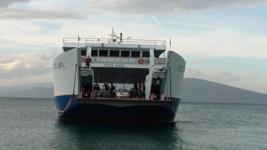 Ferry to Evia at the port of Arkitsa