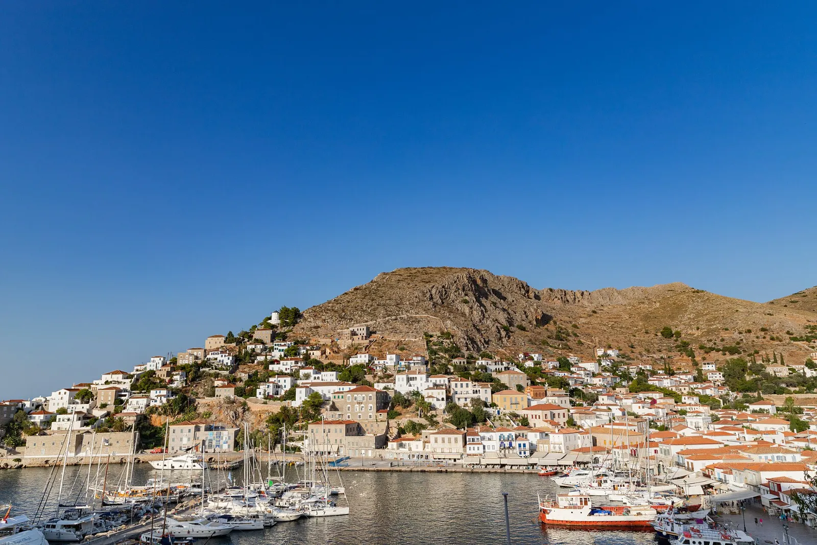 The harbour of Hydra island