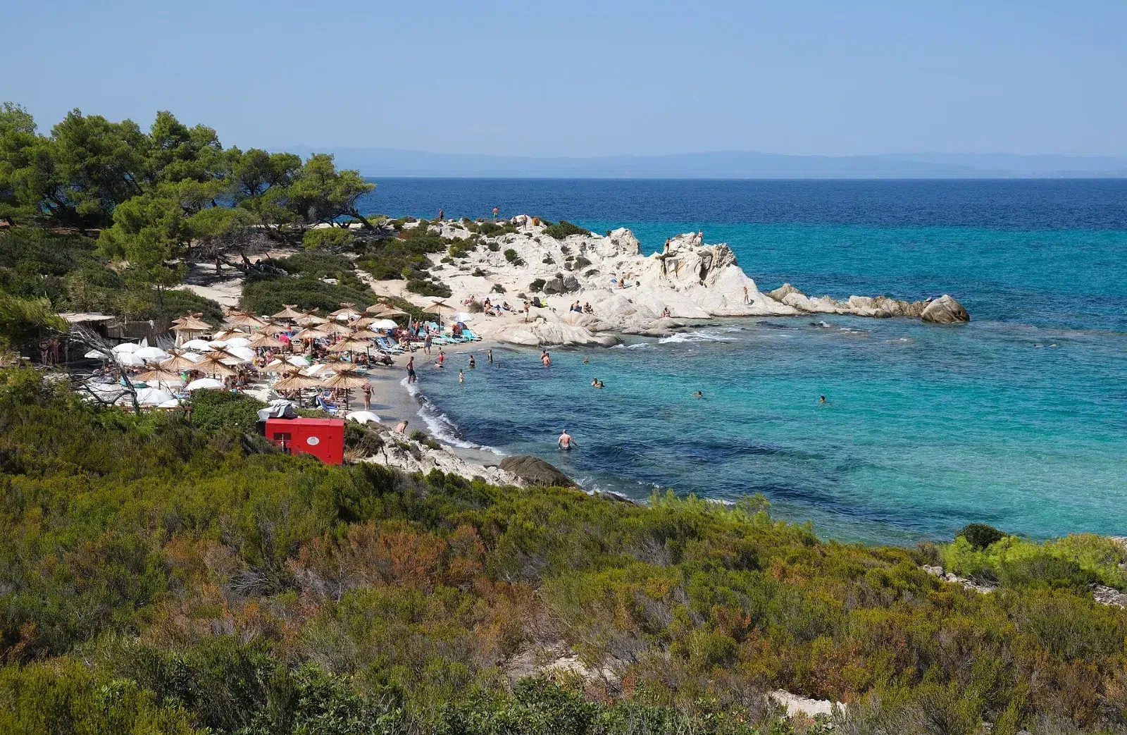 Clear turquoise water at Kavourotrypes, Sithonia, Halkidiki