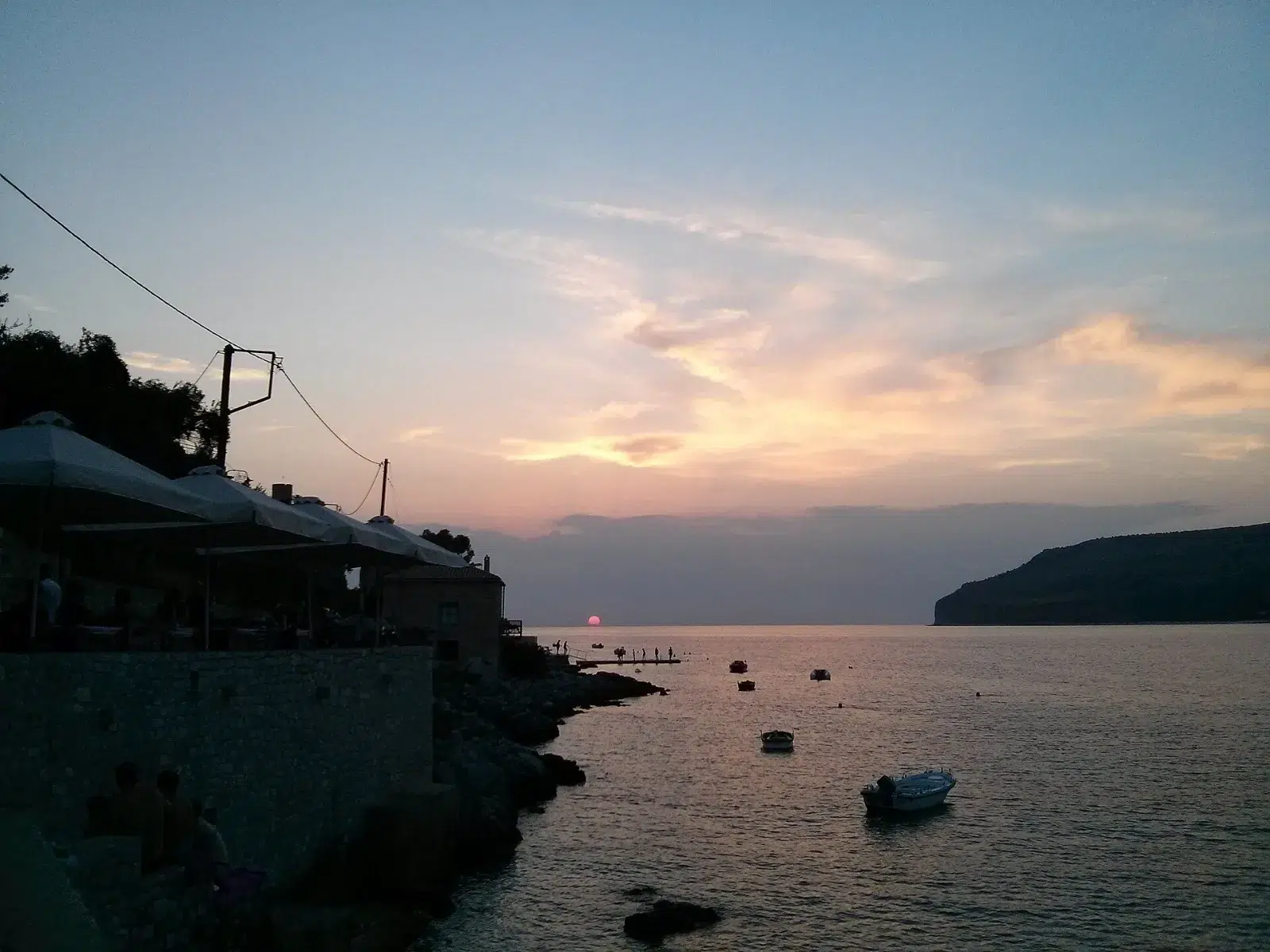 Limeni bay in the Mani, Peloponnese, at sunset