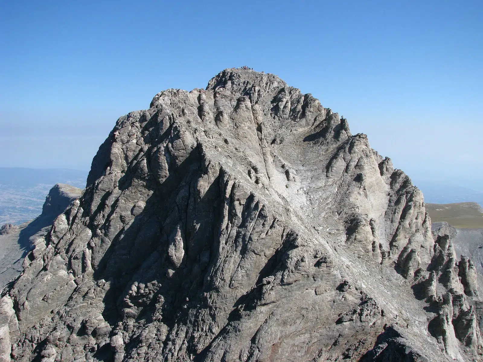 Mytikas seen from Skala peak, Mount Olympus