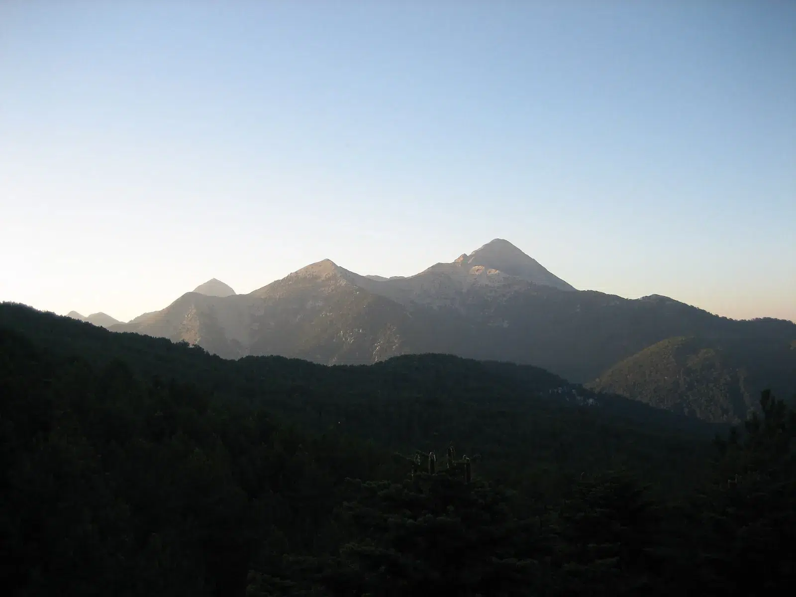 Mount Taygetos seen from the Vassiliki forest